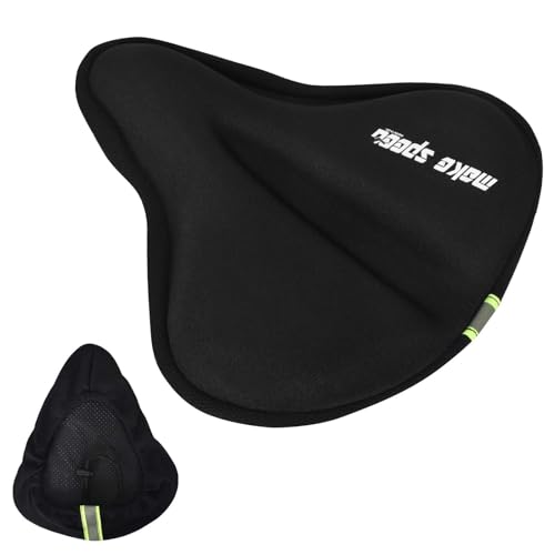 28 x 24 cm Coprisella in Gel per Bicicletta, Coprisedile per Bicicletta Morbido, Protezione per Sella Bici, Sellino Comodo per Cyclette, Cuscino per Sedile Cyclette, per Ciclismo da Strada, MTB