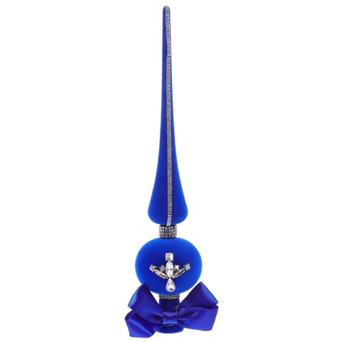 IMIKEYA Weihnachtsbaumspitze Blau Plastik Baumspitze Weihnachten 29cm...