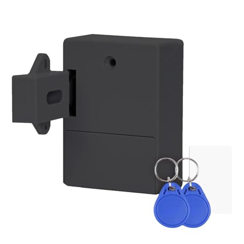 Cerradura de gabinete,Cerradura de cajón electrónico alimentada por batería | Cerradura de puerta de gabinete sin sello con 2 tarjetas clave, suministros de seguridad para gabinete