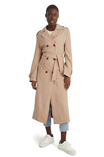 C&A Damen Trenchcoat Viskose|Polyester Trenchcoat beige 42