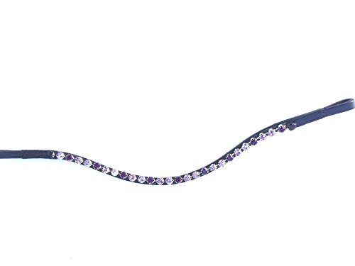 Gs-Reitsport Stirnriemen Stirnband für Trensen mit geschliffenen Kristallen edel und elegant (37 cm)