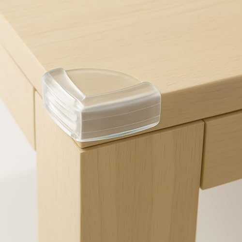 İdeal Baby Şeffaf Köşe Koruyucu, 3M Çift Taraflı Bantlı, Dayanıklı Silikon, Bebek ve Çocuk Güvenliği için Masa Sehpa Köşe Koruma (16'lı, Adet, 16.0) - Görsel 3