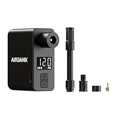 AIRBANK Pompa elettrica per bicicletta Pocket PRO, 120 PSI Mini Bike Gonfiatore senza fili con batteria ricaricabile per valvole Shrader e Presta