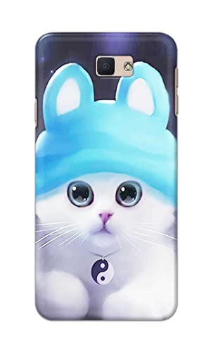Image of Chinese Cutie Kitten Cat Big Eyes Lovely Girl Ears Hard Back Case Cover for Samsung OnNxt / J7 Prime / J7 Prime 2 / On7 Prime / On7 (2016) Back Cover -(J5) VNS2221
