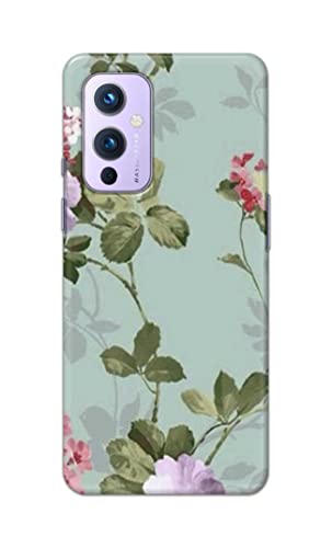 Image of Printed Hard Back Cover Case for OnePlus 9 Back Cover (Floral Painting) -1302