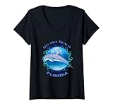 Photo Gallery donna stuart beach florida vacanza souvenir delfino maglietta con collo a v Photo Gallery donna stuart beach florida vacanza souvenir delfino maglietta con collo a v