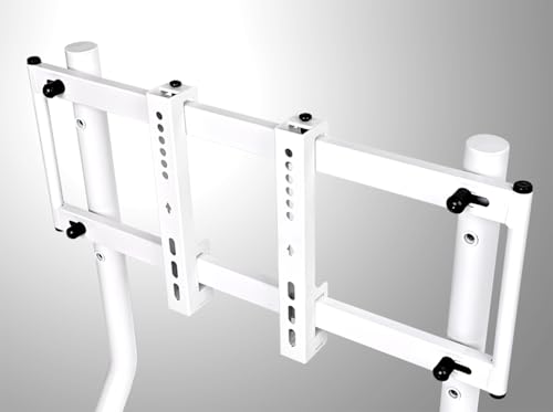 Thermaltake GR300 Racing Simulator Monitor Stand; Single Monitor or TV; 32" to 50" Screens; VESA Mounting; Powder Coated Steel; White; GSC-R3M-MDSLWH-01 by Thermaltake - Image 3