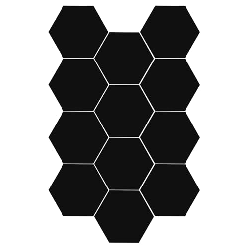 12 Stück Akustikplatten, Schallschutzplatten, Akustik Panel, Akustik Panel, Akustikpaneele Wand für Tonstudio, Büro,Studio Wanddekoration und Akustische Behandlung (Schwarz)