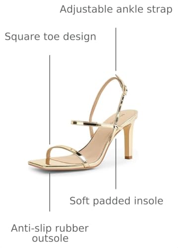 Image of Modatope Womens Sandals Open Toe Strappy Sandals Ankle Strap High Heel Sandals for Women