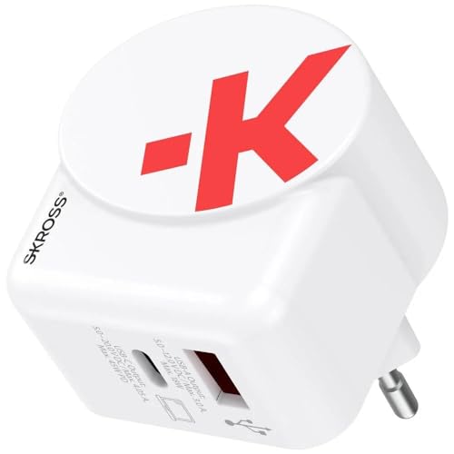 Chargeur Euro AC45PD SKROSS alimentation secteur USB double port 45W haute performance