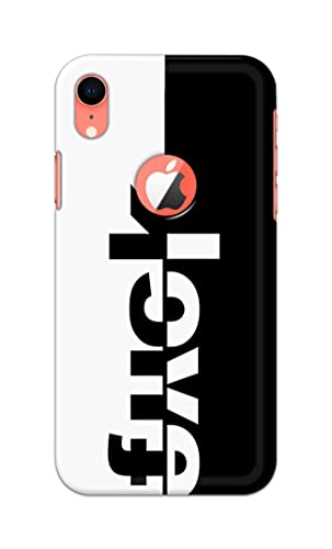 Image of PRINTFIDAA One Words Fukc Love Creative Art Innovative Wonderfull Printed Designer Hard Case for Apple iPhone XR Logo (6.1 inch), A2105, A1984, A2107, A2108 Back Cover -(e) RPM1003