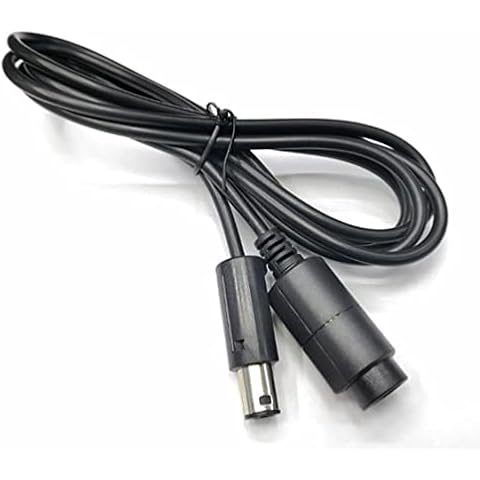 lanruosu-R 6ft Controller Extension Cable for The Wii/GameCube Controller 1.8 Meter Controller Extension Cable for NGC, Black Cover