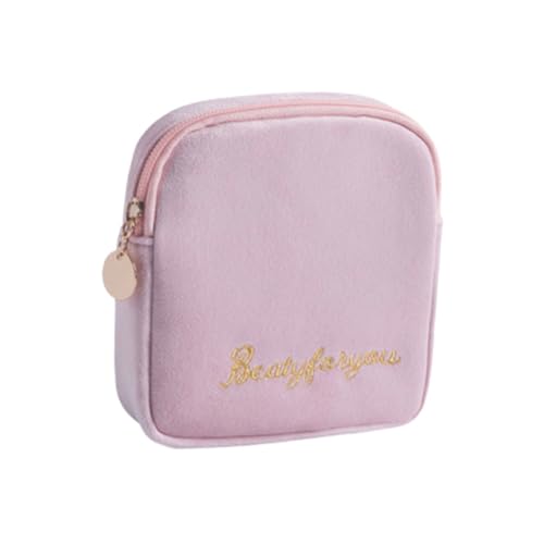 LOORGVEL Bolsa Portátil para Compresas Sanitarias de Algodón con Cremallera Pequeña Riñonera para Niñas Monedero de Gran Capacidad para Viaje y Uso Diario