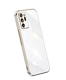 Sunswim Compatible with Galaxy Note 20 Ultra Case Cover Full Camera Lens Protection & Electroplate Shockproof Bumper TPU Protective Phone Cases for Samsung Galaxy Note 20 Ultra 5G 6.9'-White