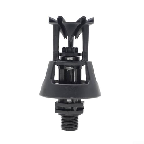 Lecreatekit Aspersor oscilante de baja presión 6-9 m, radio ajustable 800-1300L/H, flujo de agua, riego de jardín, césped, DN15, conexión de 4 puntos