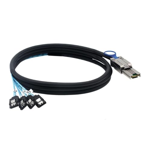 Cable adaptador SFF-8088 a 4 SATA 7Pin 1m miniatura 5