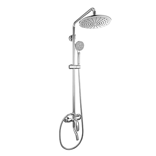 Système de douche à effet de pluie avec douchette à main et ensemble de robinet exposé