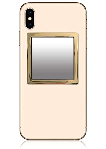 iDecoz Phone Mirror/Sticks on The Back of Your Phone or case. The Replacement for The Compact Mirror. It's The Best Way to Check Yourself Out On-The-Go! (Gold)