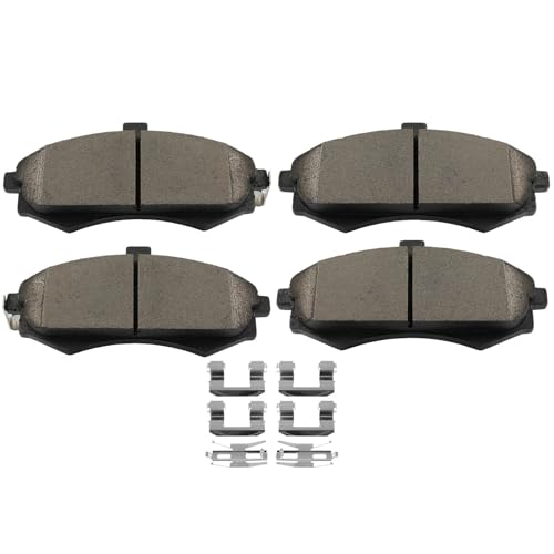 Image of SCITOO D941-7843 Disc Brake Pads Sets Front Ceramic Brake Pads w /Hardware | 2002-2005 For Hyundai For Elantra 2.0L