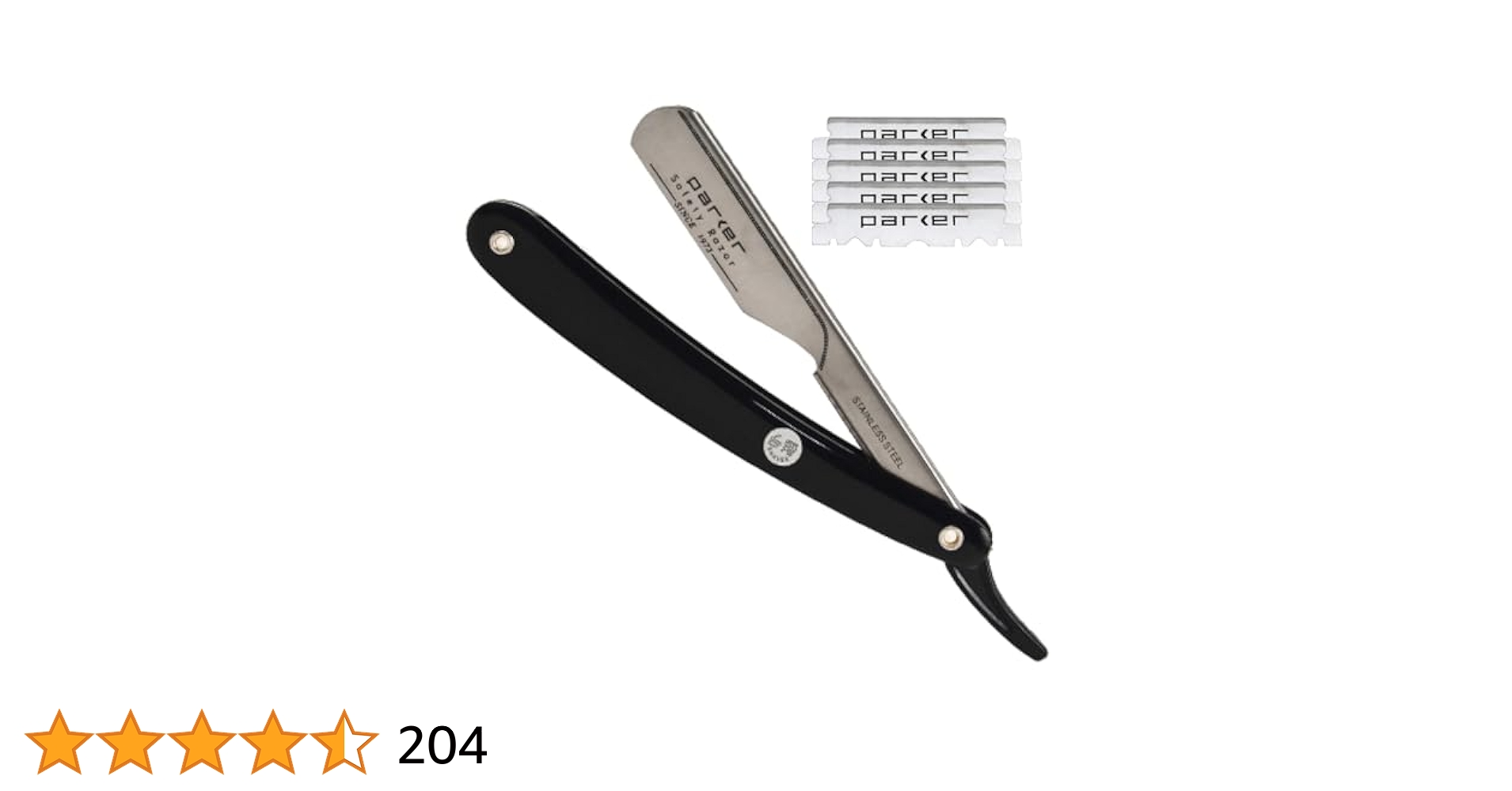 The Barber's King Razor 未使用品 Classic Samurai Stainless Steel Professional Barber Straight