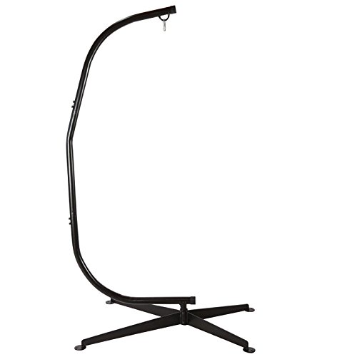 C-Shape Black Steel Hammock Chair Stand