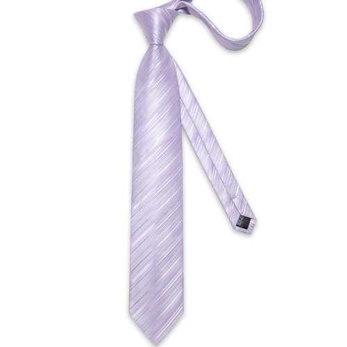 Image of DiBanGu Mens Silk Necktie Solid Color Tie and Pocket Square Cufflink Tie Clip Set Woven Plain Ties for Men Wedding Party