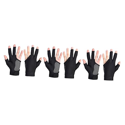 Yardwe Pcs Elastic Finger Billiards Glove Snooker Glove Moisture Wicking Anti-Slip Comfortable for Hand Size