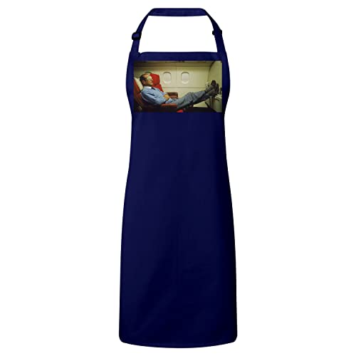 Tablier de cuisine premium bleu marine au design vintage Jacques Chirac élégant et résistant