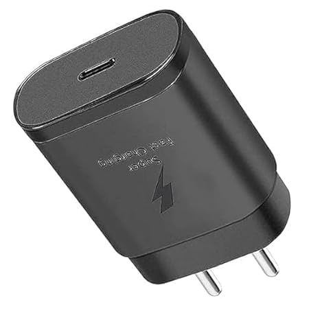 Image of Original 25W Original Charger Adapter with Type C to Type C Cable Compatible for Sam Sung Galaxy M34 5G,M53 5G,F23 5G,M14 5G,F14 5G,M33 5G,A34 5G,A54 5G Fast Travel Adapter (DEC82)