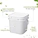 Suzile 2.2 Gallon White Food Grade Bucket with Lid Square Plastic Bucket 10L Utility Industrial Pail with Handle Container for Food Oil Tub Water Fishing Paint House Cleaning Car Washing