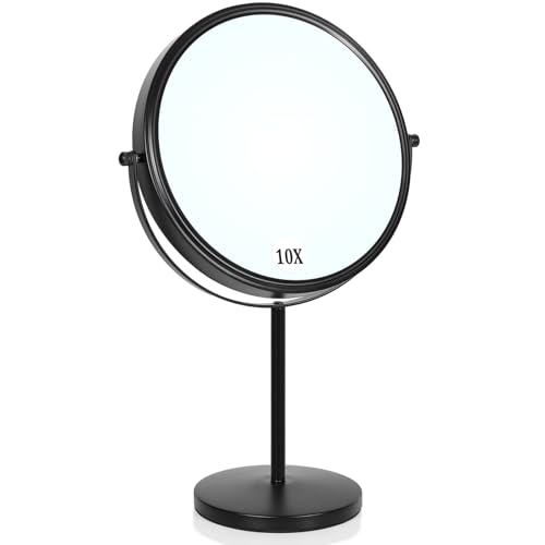 Espejo de maquillaje grande de mesa redondo 9 pulgadas