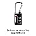 Master Lock Padlock, Set Your Own Combination TSA Accepted Luggage Lock, 1-5/16 in. Wide, 4696D, Black