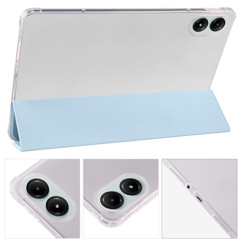 Coque Xiaomi Redmi Pad Pro 12,1 2024 bleue transparente en TPU avec porte-crayon - 3