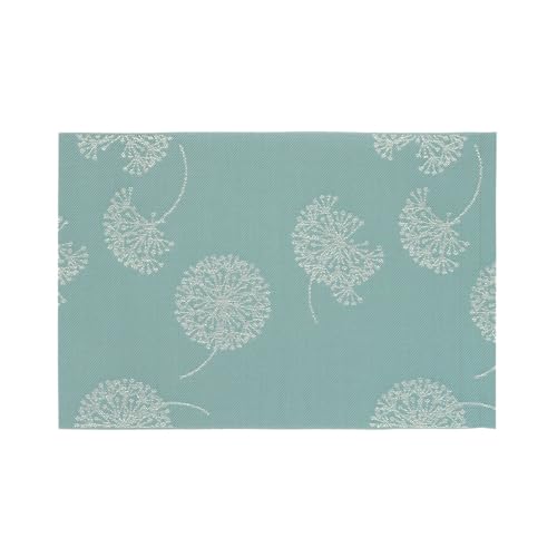 Set de table bleu pissenlit lavable 45 x 30 cm抗污 anti-tache rectangulaire