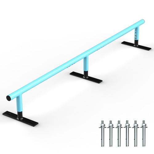 AUH Skateboard Ramp Grind Rail 71 inch, Round Skate Rail for for Scooters, Skateboards & Inline Skates...
