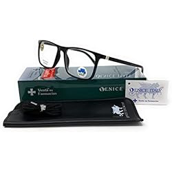 Triple Flex VENICE UNISEX Son gafas tres veces más resistentes, de TR90, material utilizado en aeronáutica. ULTRALIGERAS y anti fatiga ocular, ANTI-LUZ AZUL (+2.00, Negro)