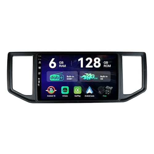 [6G+128G | Eingebaut DAB+ 4G] - MSD Autoradio für VW Amarok Crafter Van Man 2016-2021 | Android 15 GPS Navi Radio | CarPlay Android Auto Lenkradsteuerung DSP | Caméra MIC | Octa-Core 2 Din 10.1 Zoll