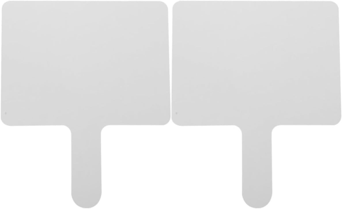 2pcs Handheld Answer Board Dry Erase Paddle for Student School Use | White Paper Surface, Rounded Corners, Simple Design, Easy to Write and Clean, Quiet Participation for Long-term Use