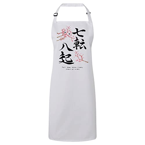 Tablier cuisine blanc proverbe japonais culture sakura Asie