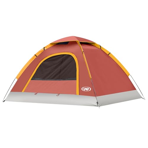 UNP 2-Person Portable Dome Tent, Easy Set-Up, Lightweight, Red, 4 Season, Camping & Hiking