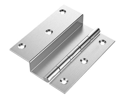 Image of Atlantic Stainless Steel L-Hinges 3 inch X 3 /4 inch X12 MM Matt Finish Pack of 06