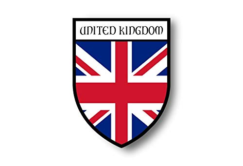 Akachafactory Autocollant Sticker Blason Drapeau Royaume uni Anglais Union Jack Anglais