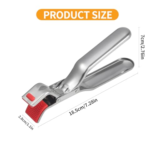 2 piezas Pinzas Antiescaldaduras para Freidora de Aire y Horno - Platos Pizza Antideslizantes con Agarres de Acero Inoxidable, Accesorios de Cocina Seguros para Recipientes Calientes y Air Fryer - imagen 2