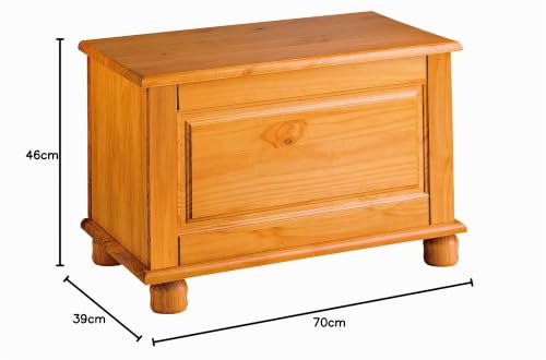 Miniatura 3 de Moblir Baul Con Puerta Abatible Realizado En Madera De Pino Maciza Color Miel Serie Canet Medidas 46x70x39 Cm Atoxanchoxfondo Robusto Y Duradero