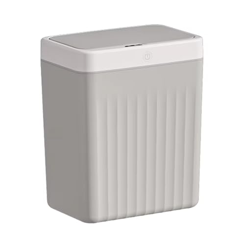Lonrtesw Cubo de Basura Inteligente de Inducción de 10 L para Cocina, Ideal para Baño y Cocina, Color Gris.