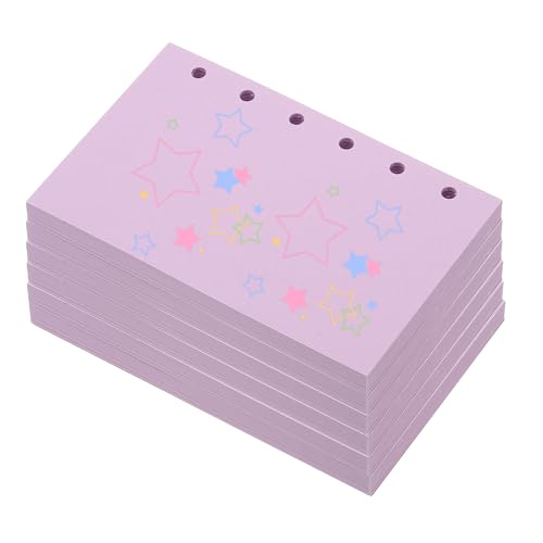 Papier A7 6 trous PATIKIL 300 feuilles colorees pour mini classeur et notes