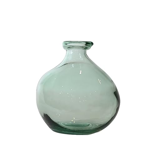 Sensei Maison - Vase Dame-Jeanne en Verre recyclé h 18 cm SCANDIC - 18 cm - Vert d'eau