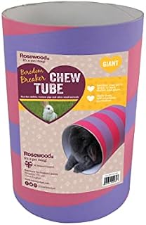 Rosewood Small Animal Activity Toy Rabbit Tube Boredom Breaker, Giant,purple/red