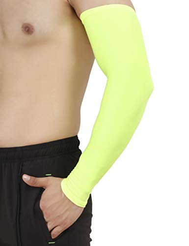 Image of NEVER LOSE Printed Arm Sleeves for Men & Women, Stretchable Breathable Compression Sports Sleeves for Gym, Cycling, Running, Driving & Outdoor Activities (Pack of 2 Pairs)