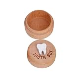 Soporte para dientes de bebé, de madera, para almacenamiento de dientes caducifolios, caja organizadora para dientes de bebé seguros y bien organizados
